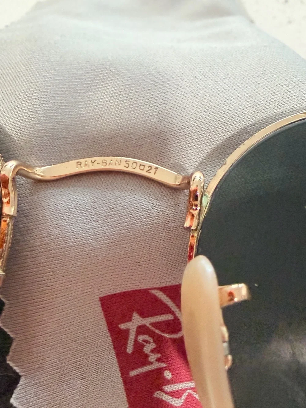 Ray-Ban Round Metal Sunglasses - Gold Frame, Dark Green Lenses